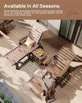 Adjustable Wood Texture Outdoor Chaise Lounge Chair
