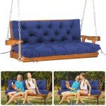 Waterproof Thick Cushions for 2-3 Person Swing