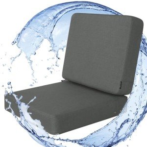 Dark Grey Outdoor Deep Seat Cushion Set