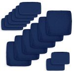 NICESOUL® Navy Blue Patio Cushion Covers 27x27