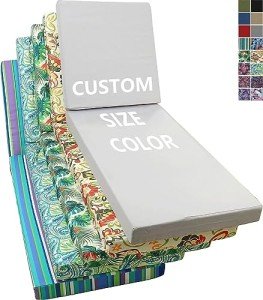 Custom Waterproof Chaise Lounge Cushions for Outdoors