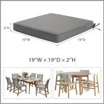 Set of 4 Outdoor Chair Cushions - 19" x 19