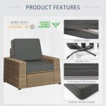 Dark Grey Outdoor Deep Seat Cushion Set
