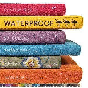 Custom Waterproof Bench Cushion Pads for Outdoor Furniture