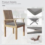 Set of 4 Outdoor Chair Cushions - 19" x 19
