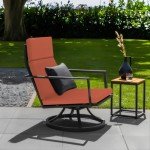 Waterproof High Back Chair Cushion for Outdoors