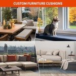 Custom Size Waterproof Bench Cushion – 90+ Colors