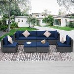 NICESOUL® Navy Blue Patio Cushion Covers 27x27