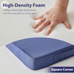Navy Blue Waterproof Cushion Set for Patio Chairs