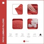 Waterproof Lumbar Pillows Set for Patio Furniture