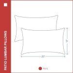 Waterproof Lumbar Pillows Set for Patio Furniture