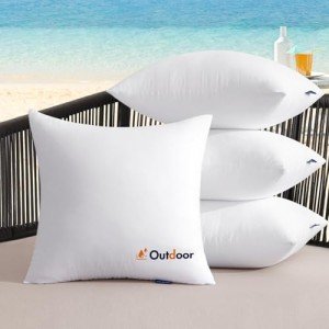 MIULEE Waterproof Outdoor Pillow Set of 4