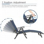 Natural Expressions Folding Aluminum Chaise Lounge Chair