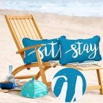 Aqua Blue Waterproof Pillow Covers - Set of 2