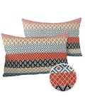 Boho Stripe Waterproof Outdoor Pillow Covers 20"x12