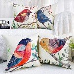 Birds Outdoor Waterproof Pillow Covers, Set of 4