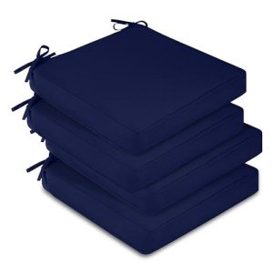 Waterproof Outdoor Chair Cushions Set of 4 - Navy