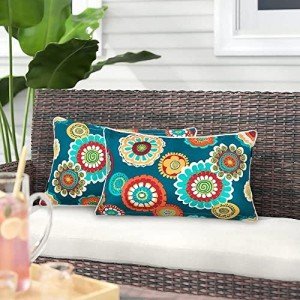 Outdoor Waterproof Lumbar Pillow Covers - Pack of 2