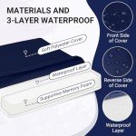 Waterproof Outdoor Chair Cushions Set of 4 - Navy