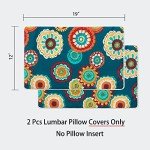 Outdoor Waterproof Lumbar Pillow Covers - Pack of 2