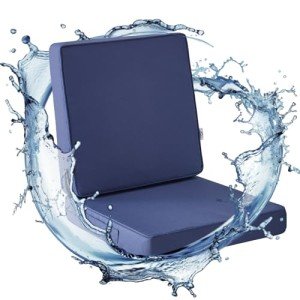 Navy Blue Outdoor Chair Cushion Set 24"x24