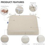 Beige Outdoor Chair Cushions Set of 2