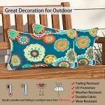Waterproof Lumbar Throw Pillows - Set of 2