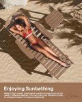 Adjustable Wood Texture Outdoor Chaise Lounge Chair