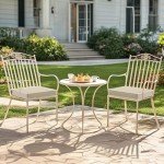 Beige Outdoor Chair Cushions Set of 2
