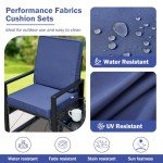 Navy Blue Outdoor Chair Cushion Set 24"x24