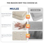 Beige Outdoor Chair Cushions Set of 2