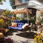 Navy Blue Outdoor Cushions for Patio Furniture