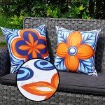 Waterproof Floral Pillow Covers Set of 4