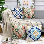 Floral Waterproof Outdoor Pillow Covers - Set of 2