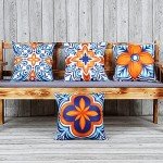 Waterproof Floral Pillow Covers Set of 4
