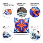 Waterproof Floral Pillow Covers Set of 4