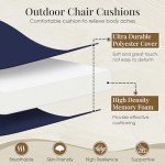 Navy Outdoor Chair Cushions Set of 4