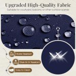 Navy Outdoor Chair Cushions Set of 4