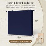 Navy Outdoor Chair Cushions Set of 4