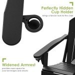 Black Folding Adirondack Chairs - Set of 2