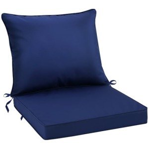 Navy Blue Waterproof Deep Seat Cushion Set