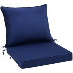 Navy Blue Waterproof Deep Seat Cushion Set