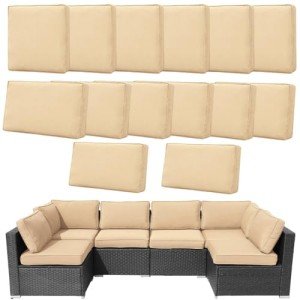 14-Piece Waterproof Outdoor Cushion Cover Set