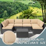 14-Piece Waterproof Outdoor Cushion Cover Set
