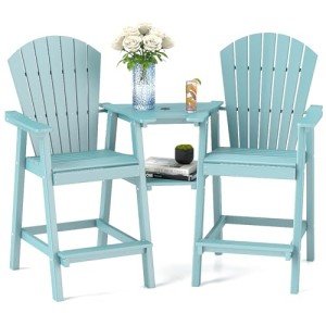 FOOWIN Set of 2 Tall Adirondack Chairs