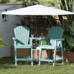 FOOWIN Set of 2 Tall Adirondack Chairs