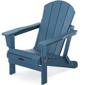 Blue Folding Adirondack Chairs for Outdoor Relaxation