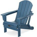 Blue Folding Adirondack Chairs for Outdoor Relaxation