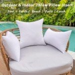 Set of 4 Waterproof 20x20 Outdoor Pillow Inserts