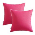 MIULEE Set of 2 Outdoor Waterproof Pillow Covers